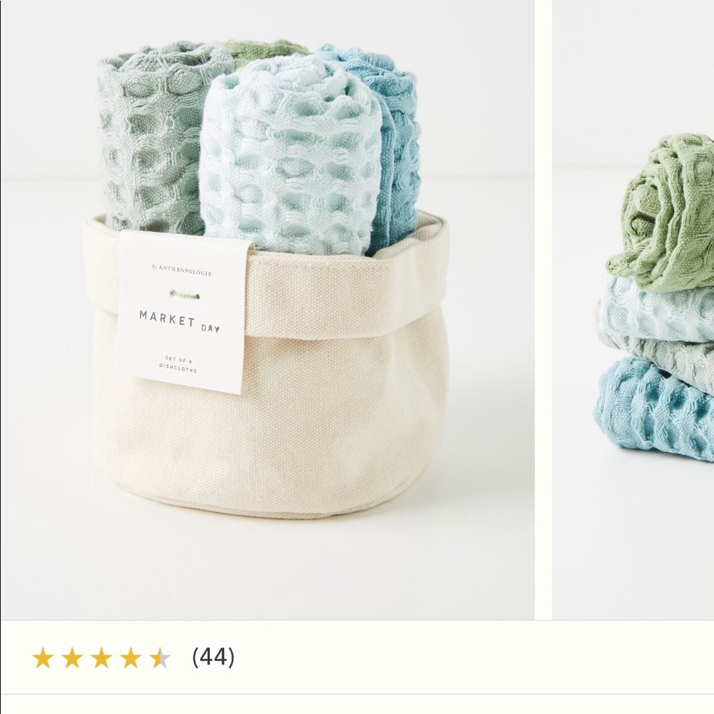 Anthropologie Market Dishcloths Set of 4